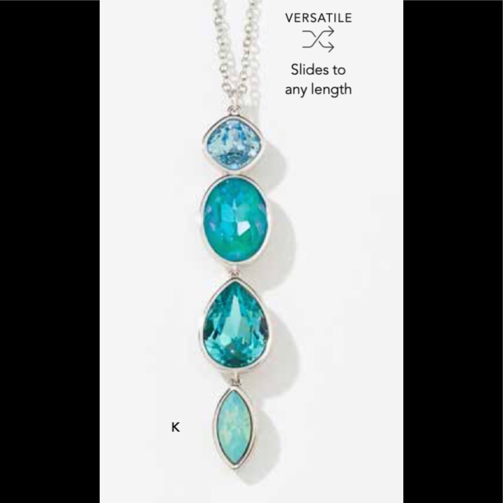 Touchstone Crystal by Swarovski Shining Seas Necklace So Gorgeous! BNIB